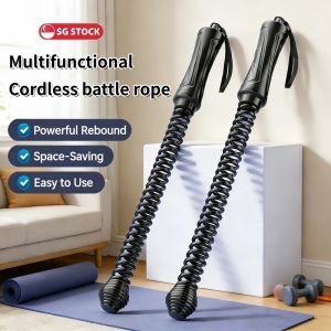 Fitness Battle Ropes Portable Ropeless Battle Rope gym Strength Training Bar Spring Arm Expander Muscle Trainer