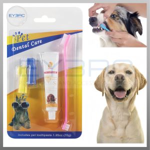 Pet Dental Care Set 1 pc Toothpaste and 3 pcs Toothbrush