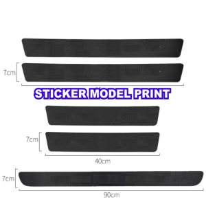 Stiker karbon sillplate Toyota 5Pcs Toyota Rush Calya Agya Avanza stiker karbon 3d pelindung pijakan pintu mobil toyota Terbaru Model Print / bukan ditempel