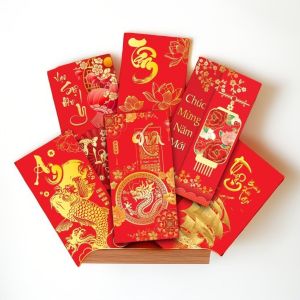 Set 50/100 cái Bao Lì Xì Tết Đỏ Mừng Tuổi  - Nhiều Mẫu - Giấy Dày - Size To - In Ấn Rõ Nét.