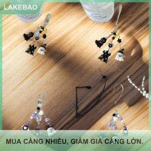 【LAKEBAO】 Dễ thương Halloween ma sao trái tim lâu đài hạt Keychain Mặt dây chuyền điện thoại chuỗi dây buộc Cô Gái Ba lô quyến rũ Túi treo Halloween Quà Tặng
