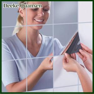 Deeke Quảng trường ghép dán tự dính Acrylic Tấm Gương tường đề can mới