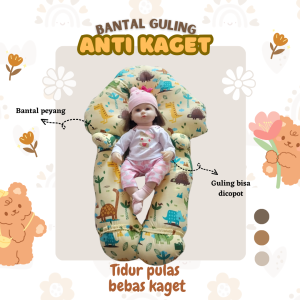 Promo...!! Bantal Guling Bayi Anti Kaget Bantal Peluk Bayi Animal forest