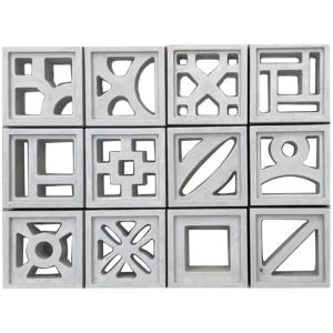 MICANGP Plastic Hollow Brick Mold Square 20206cm Wall Brick Mould Garden Building Furnish 3D Carving Cement Antique Brick Mold Cement Antique Window