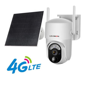 LS VISION 3MP WiFi/4G Sim Solar Camera PTZ Outdoor PIR Human Detection Wireless IP Security Cameras CCTV Camera for home