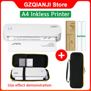 Mini Thermal Printer Bluetooth Portable Wireless A4 Maker with Paper Case for Home Office USE