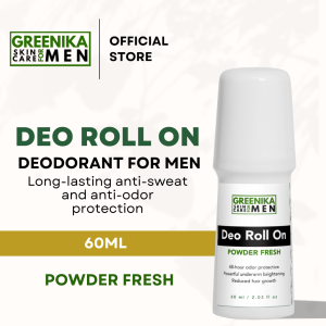 [ 24 HOUR ANTI-SWEAT & ANTI-ODOR DEO ROLL-ON ] Greenika For Men Deodorant for Men Deo Roll-On 24 Hour All Day Anti Sweat Anti Odor 4x Whitening Whiten Dark Underarms Effective Antiperspirant Underarm Deodorant Skin Roll On Dark Underarm Anti Body Odor