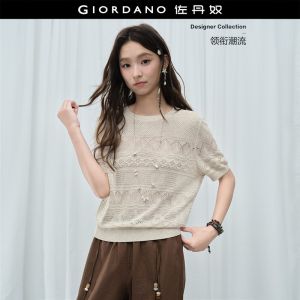 GIORDANO Women Knitwear Breathable Linen Knitwear Casual Stylish Trendy Elegant Comfortable Fashion Classic 18356107