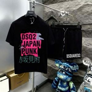 Bộ Quần Áo DSQUARED2 Mẫu Mới Japan Punk Phối Quần DSq Hotrrend Nam Nữ Mùa hè Đầy Đủ tag Mác Chuẩn