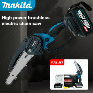Makita 6 Inch 4 Inch Cordless Mini Chainsaw Portable Handheld Wood Pruning Garden Cutting Tool Set