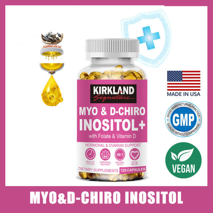 Inositol Fem Myo & D-Chiro 4100mg Capsules - 9-in-1 Formula For PCOS Cycle Disorders | Folic Acid Chrome Zinc Vitamins B6 B12 D3 Selenium & Manganese | Buy Now With Express International