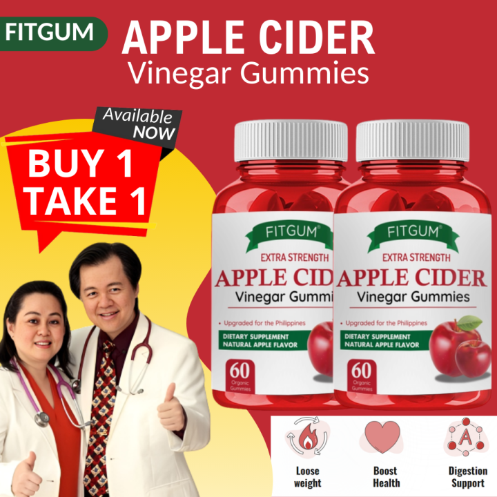 Cod FITGUM Apple Cider Vinegar Gummies Vitamin C Slimming Gummy Weight ...