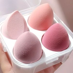 4pcs/box Makeup Sponge Beauty Cosmetic Sponge For Foundation Beauty Egg with box Powder Puff Set