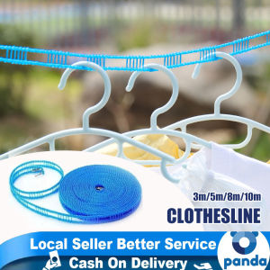 3/5/8/10M Clotheslines Hanging Rope Non Slip Windproof Non Perforated Nylon Thickened For Outdoor