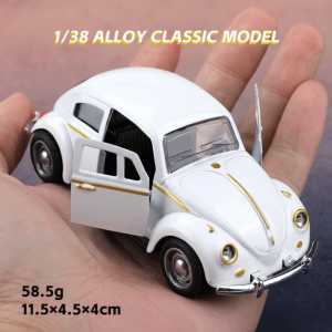 HEALMEYOU คลาสสิก โมเดลรถโลหะผสมแบบเรโทรบีเทิล ประตูคู่ 1: 36 โมเดลรถของเล่น ตกแต่ง โลหะผสม ของตกแต่งยานพาหนะขนาดเล็ก ของขวัญของเล่นวันเกิด