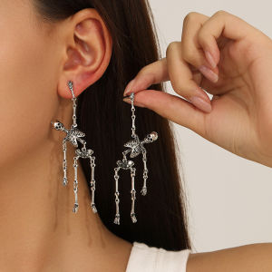 Earrings Dazzling Value Avant-garde Ghost Face Decoration Dress Up Dinner Party Unique