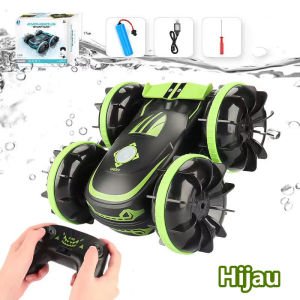 Mainan Mobil Rc Amfibi 2in1 Rc Stunt Mobil Waterproof 2.4Ghz Remote 360 Rotation Bisa Di Air & Darat