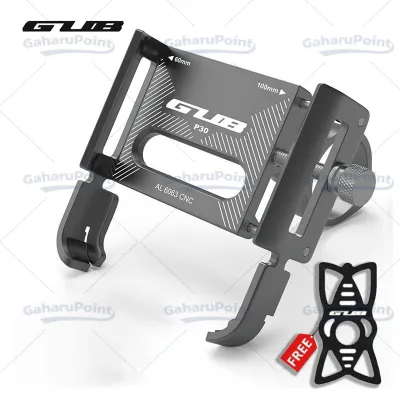 HOLDER GUB P30 + BREKET/Phone Holder Hp Sepeda Motor GUB Alumunium Alloy Tempat Hp Dudukan Hp Sepeda Motor Gub Holder/GUB P30 Holder Handphone Dudukan Ponsel Aluminium Aloy / Hitam Holder Plus MotoBar/GUB P30 Holder HP Alumunium 360 Derajat Holder