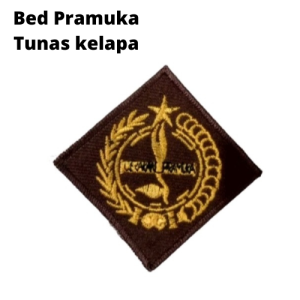 Bed Bordir Sekolah SD SMP SMA Pramuka Tut wuri handayani Merah putih Logo