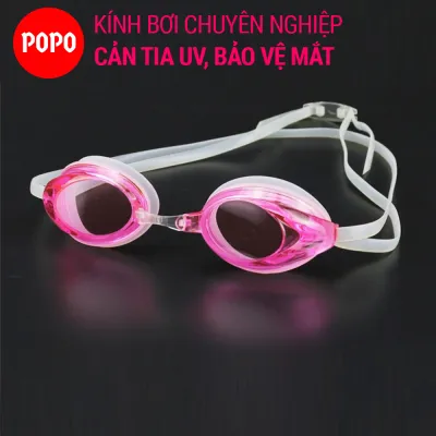 Kính bơi người lớn kính bơi thi đấu chuyên nghiệp POPO 1154G mắt kính siêu bền tráng gương nhỏ gọn chống tia UV chống lóa kiếng bơi nam nữ kính bơi trẻ em trên 8 tuổi