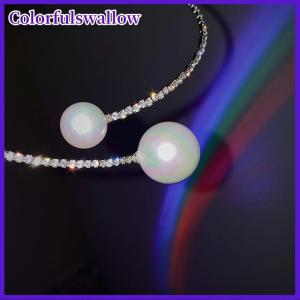 Colorfulswallow Thời Trang Đơn Giản Mô Phỏng Ngọc Trai Đồ Trang Sức Cô Dâu Bộ Có Thể Điều Chỉnh Vòng Cổ Vòng Đeo Tay Cho Phụ Nữ Pha Lê Đồ Trang Sức Cưới Quà Tặng