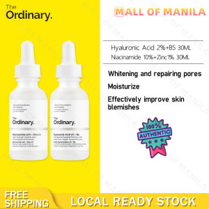 The ordinary Niacinamide 10%+Zinc 1% + Hyaluronic Acid 2%+B5 Serum & Essenceauthentic shrinking pores diminishing spots acne exfoliatingeven skin tone【Ready stock】