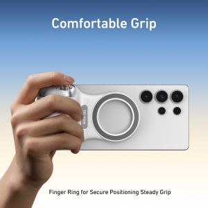 Ergonomic Style Fun Shot Magnetic Phone Camera Grip with Detachable Remote Expandable Functionality for iPhone & Android