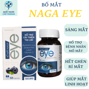 BỔ MẮT EYE NAGA. SÁNG MẮT. GIẢM MỎI MẮT. CẦN THIẾT KHI MỔ MẮT. CHAI 50 VIÊN.