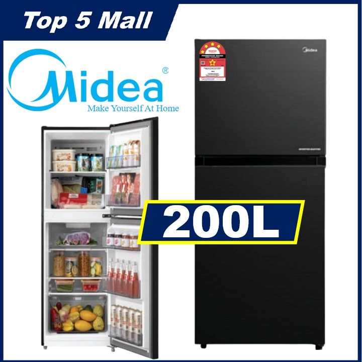 Midea Inverter Quattro (200L / 240L / 280L) 2 Door Fridge Refrigerator ...