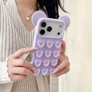 Silicone Suction Cup Phone Case For iPhone 17 16 15 14 13 Pro Max 17 Pro Hands-Free Strong Grip Holder Cover For Selfies Video