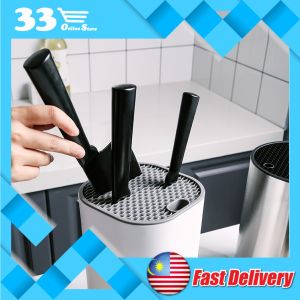 SHUNO Premium/Viral/Kitchen Knife Holder Storage Rak Bekas Tempat Simpan Letak Pisau Dapur Organizers Rack Stand 放刀架具收纳架