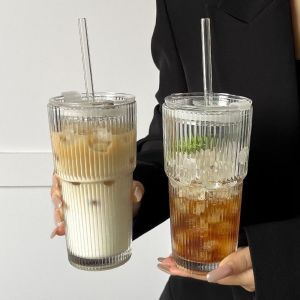 แก้วน้ำ แก้วกาแฟ แก้วสไตล์เกาหลี แก้วชงกาแฟ แก้ว น้ำ สวยๆ แก้วน้ำมินิมอล แก้วน้ำน่ารัก แก้วน้ำชา พร้อมฝาปิด