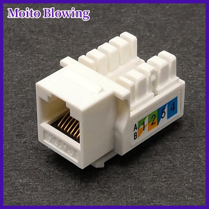 Moito 5Pcs CAT6 RJ45 110 Punch Down Keystone Computer Module Network ...