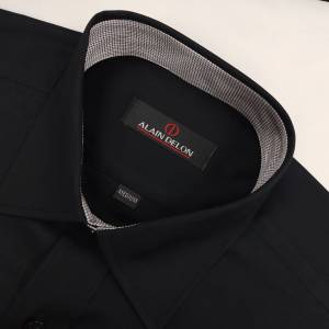 Alain Delon เสื้อเชิ้ตแขนยาวสีดำสุภาพ  ทรง BASIC