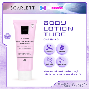 SCARLETT Whitening Body Lotion Tube Series 180mL | Fragrance Brightening | Jolly | Charming | Freshy | Romansa | FUFUMISE