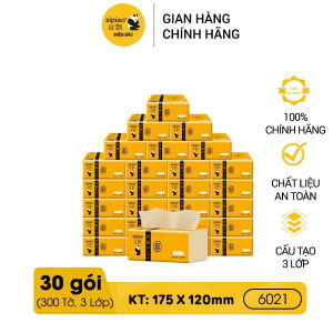 THÙNG 30 GÓI KHĂN GIẤY/ GIẤY ĂN GẤU TRÚC/ GIẤY RÚT SIPIAO 6021 .Giấy dai bền đẹp mà đặc biệt KHÔNG CHẤT TẨY TRẮNG.các mẹ thấm nước dùng thay khăn ướt cho các bé rất an toàn nhé.