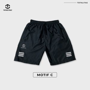 Celana Pendek Olahraga Saku Resleting Kolor Pria Wanita Lari Running Gym Sport Kolor Futsal Jogging