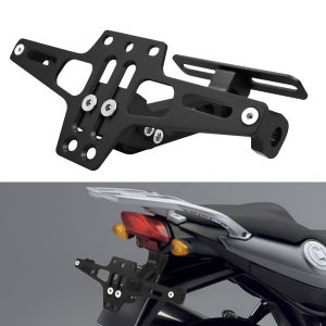 Universal Motorcycle Adjustable License Number Plate Holder Bracket Anti-Corrosion with LED CNC Aluminium Alloy waterproof rustproof