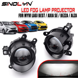 H11 LED Fog Lamp Projector For Perodua Myvi Lagi Best / Ezi/ Zhs/ Extreme Icon / Advance/Premium Bezza Alza Axia SE AV Spotlight 3 Inch Fog Light Lens Front Bumper Accessories