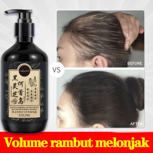 Shampoo Black Herbal Natural Polygonum perawatan rambut anti uban penghilang uban permanen di usia muda penutup rambut uban shampo penghilang Shampo Rambut Anti Ketombe Anti Rontok