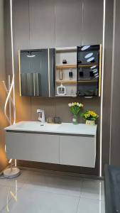 Bathroom Cabinet Mirror Cabinet Integrated Basin Washstand Washbasin Solid Wood Bathroom Cabinet Combination