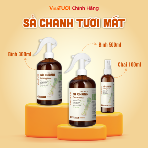 Bình Xịt Phòng Tinh Dầu Sả Chanh Nguyên Chất Đuổi Muỗi VINA TƯƠI 100ml/500ml Hương Thơm Thiên Nhiên Tươi Mát