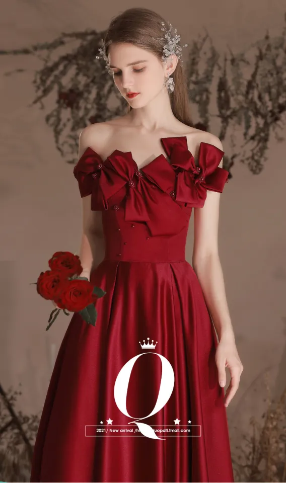 Red Glitter Mermaid Evening Dress Lovisa with Detachable Bow – Olivia  Bottega