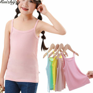 Ruizhijzg  Modal Cotton Baby Girls Camisole Childrens Kids Developmental Period Tank Top Summer Top Breathable Underwear Vest