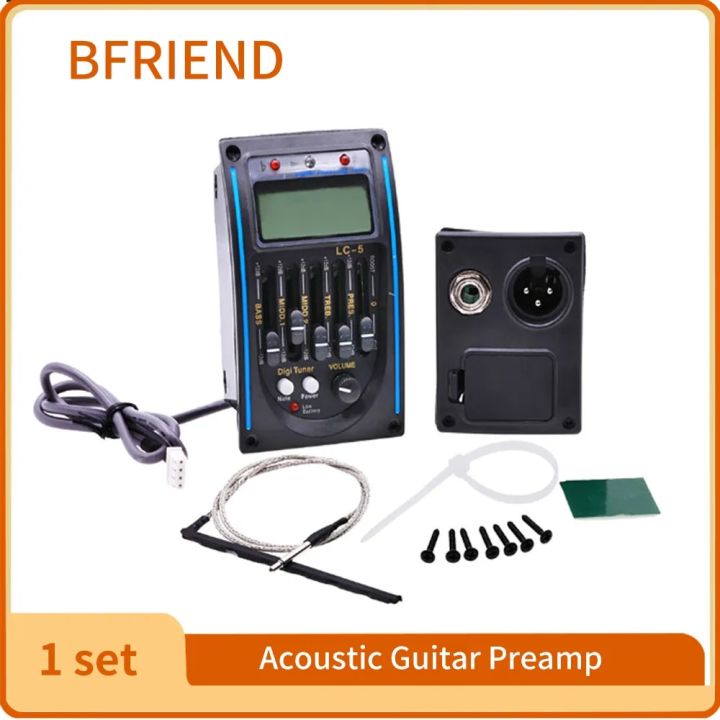 Preamplificatore Per Chitarra Acustica - Pickup 5 Bande Con Tuner LCD - Foto 6