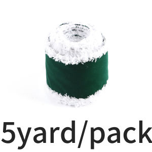 (5หลา/ม้วน) กว้าง6.33ซม. ดีไซน์เสื้อผ้าริบบิ้นขนดกลายคริสต์มาสพร้อมดีไซน์ที่ปกเสื้อ