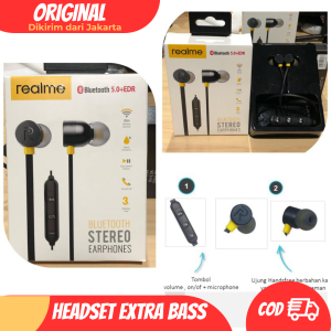 Handsfree Bluetooth Realme Magnetic Stereo Earphone Bluetooth 5.0+EDR