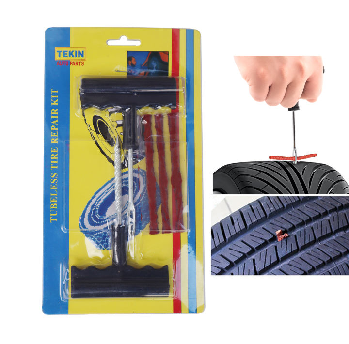 Car Tire Repair Kit Tyre Puncture Sealing Repair Tool Tubeless Tire ...