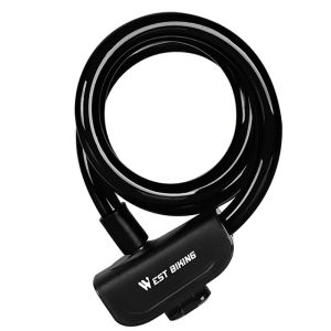 West Biking Bicycle Lock 1.2m Anti Theft Security With 2 Keys Cable Lock MTB Bike Motorcycle Cycling [Local Seller]