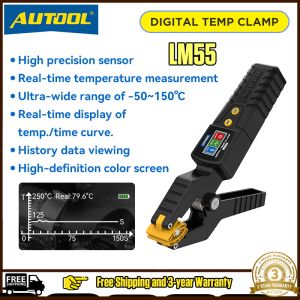 AUTOOL LM55 Clamp Type Temperature Measuring Instrument Digital Temp Clamp High Precision Sensor Ultra-wide Range -50°C~150°C